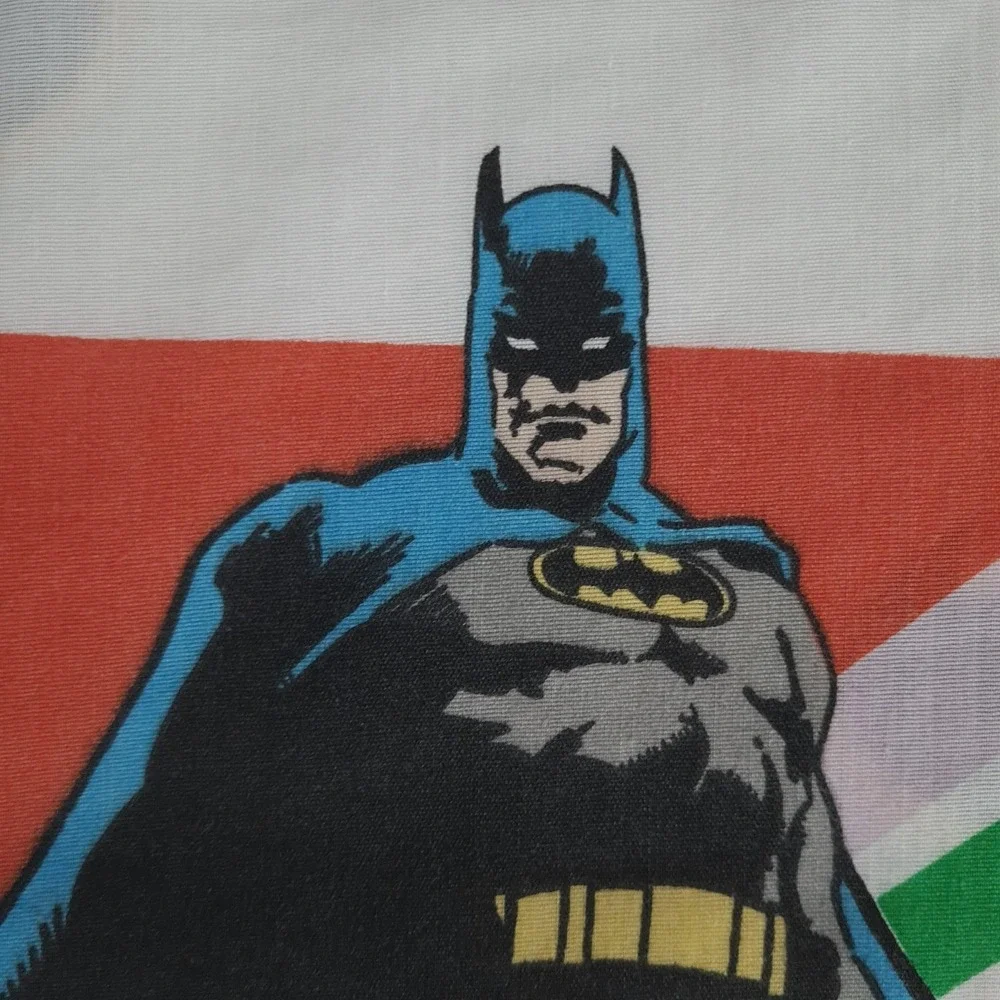 Vintage The Bibb Co Batman Twin Flat Sheet DC Comics 1989 USA Bedding 80s Kids